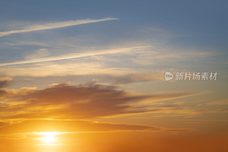 日落或日出天空背景