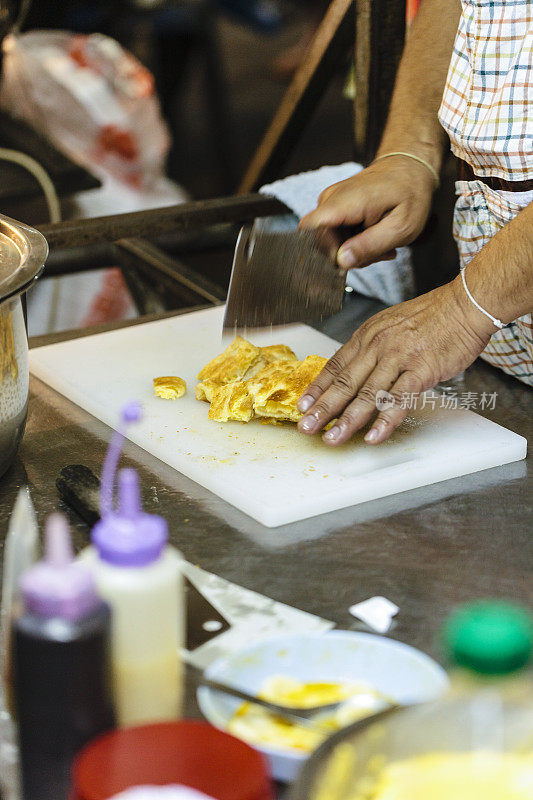 泰国清迈夜市的香蕉煎饼