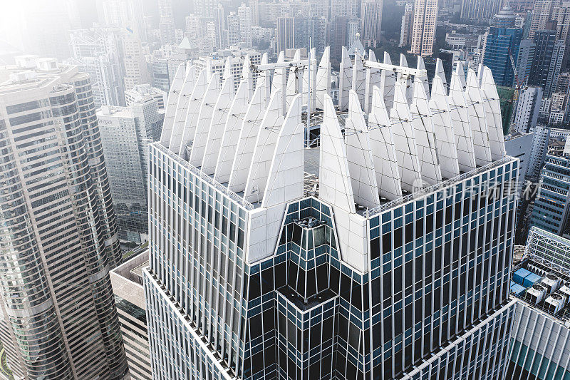 香港市中心现代化的金融摩天大楼