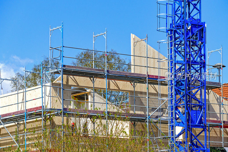 房屋建筑从木材建筑工地