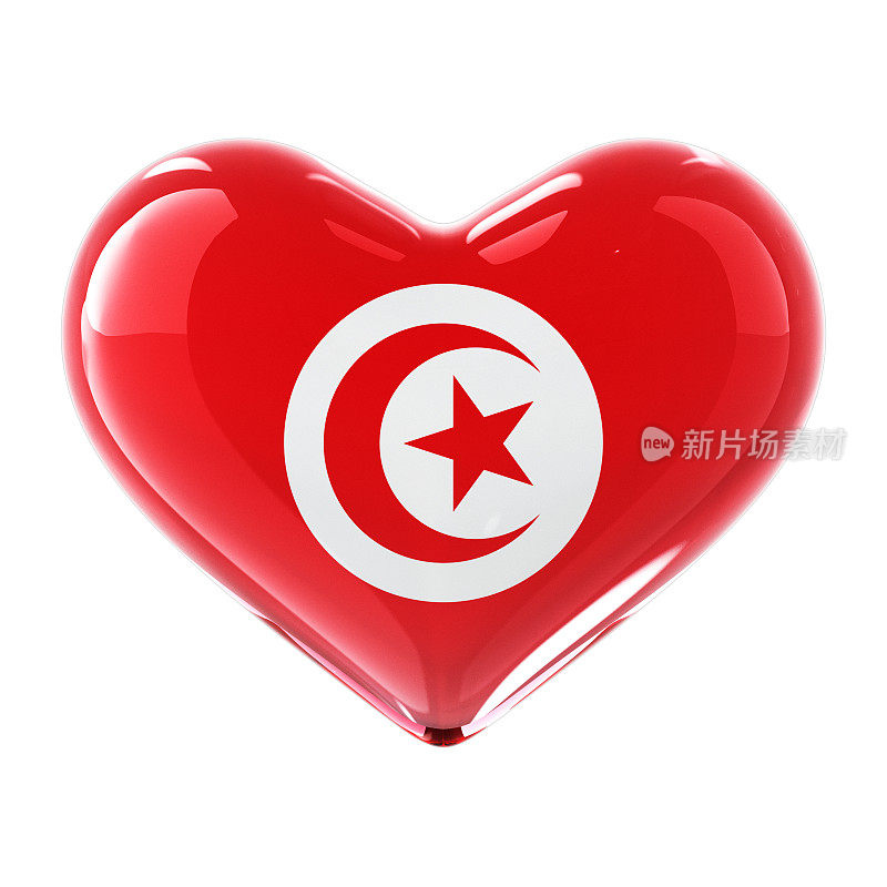 玻璃心旗。突尼斯