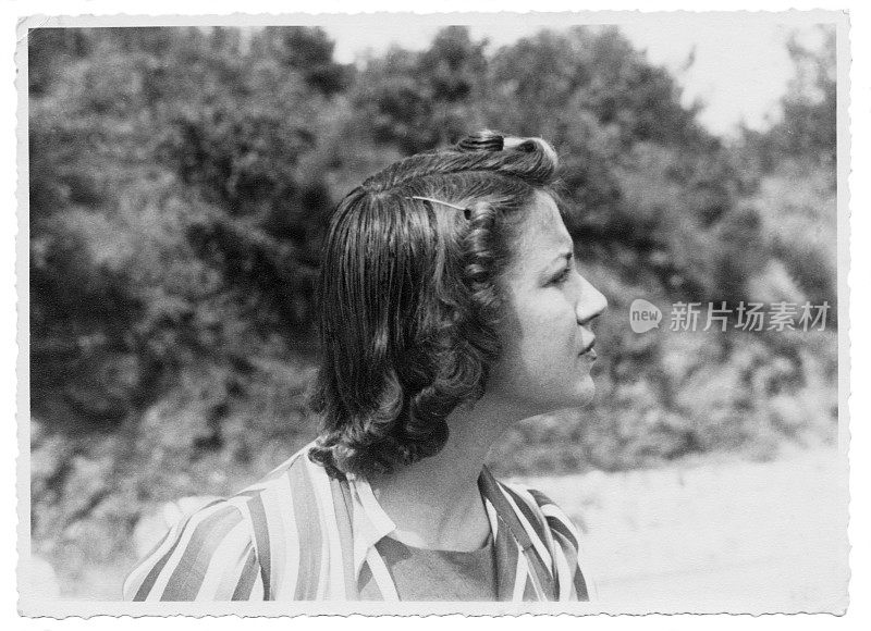 1938年的一个年轻女人。