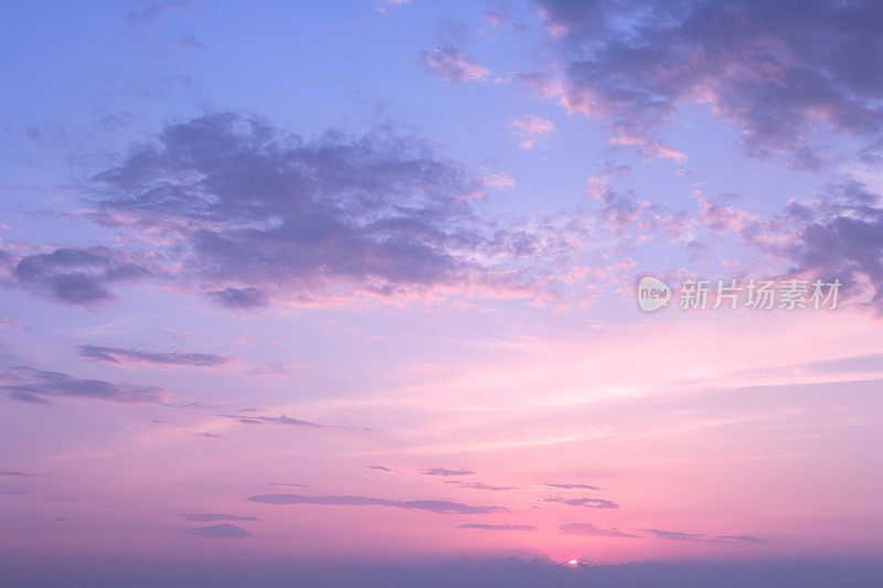 黄昏的天空，日出，香川县，日本