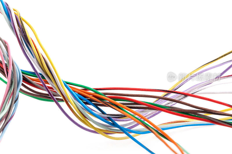 多颜色的电缆