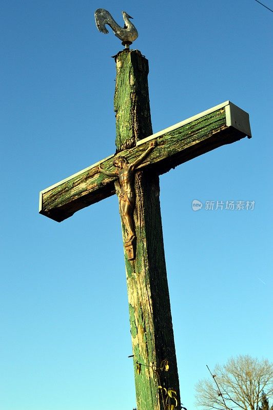 乡村的十字架。