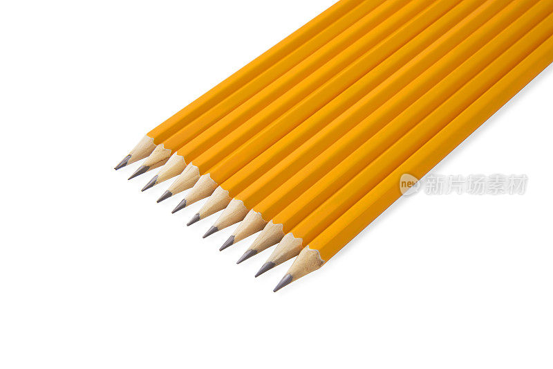 白色背景上的铅笔