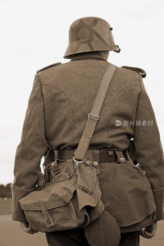 一战德国士兵。