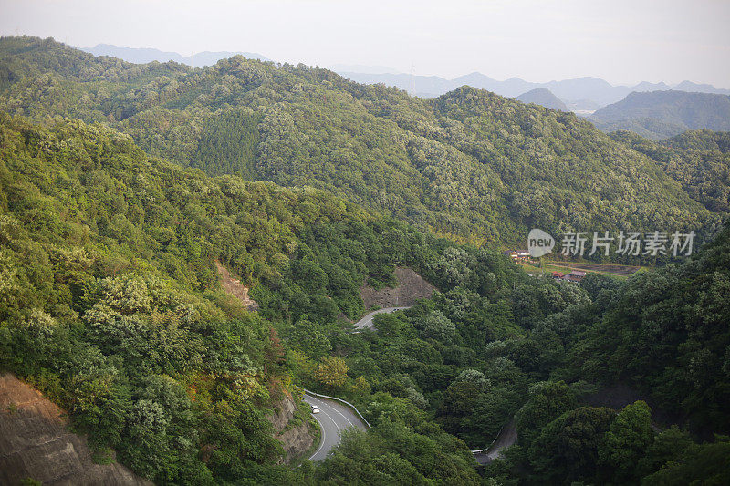 风景在广岛县，日本，春天的下午