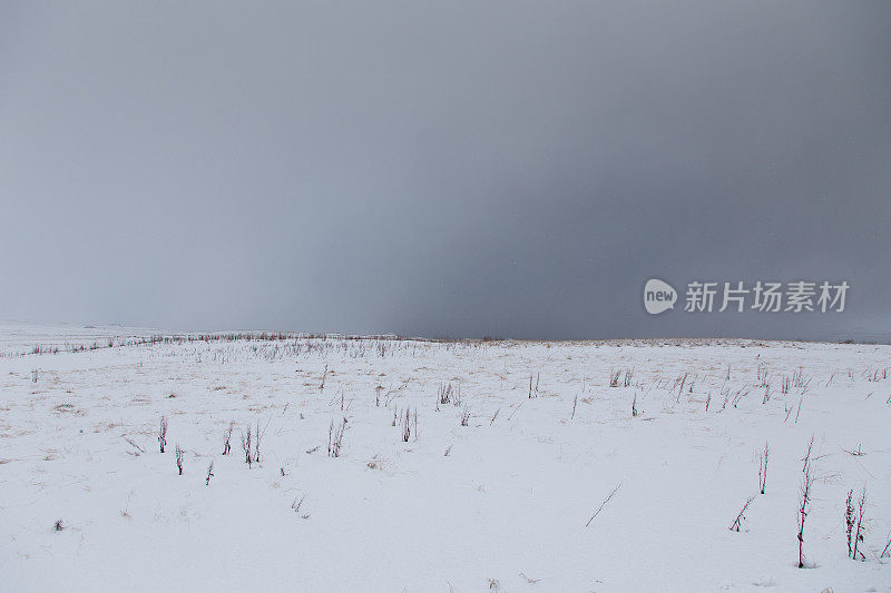 冰岛的冬季暴风雪