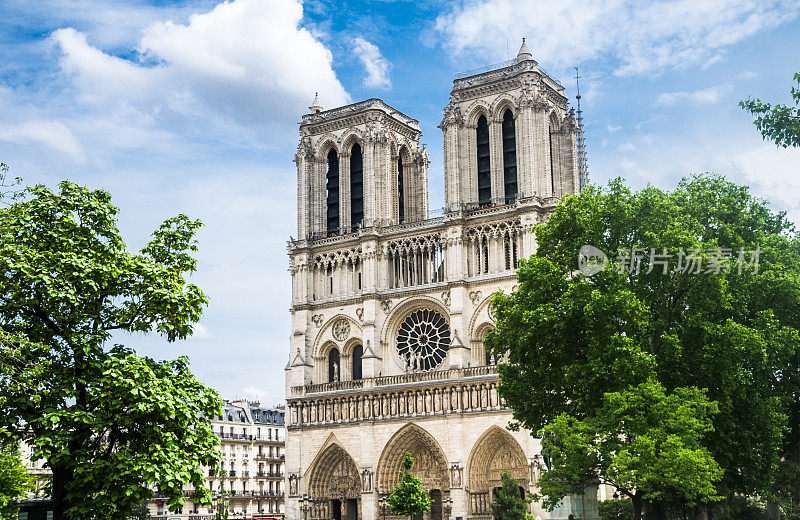 巴黎圣母院的游客