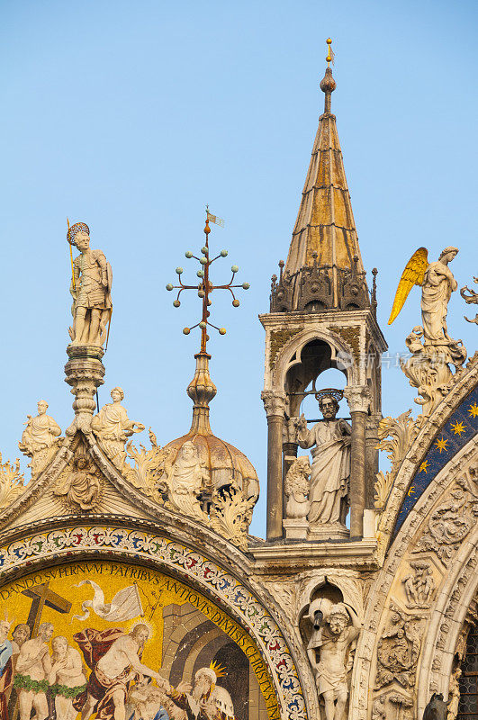 意大利，欧盟，威尼斯，圣马可广场中央大教堂