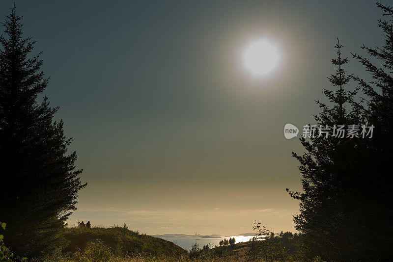 挪威峡湾的日落