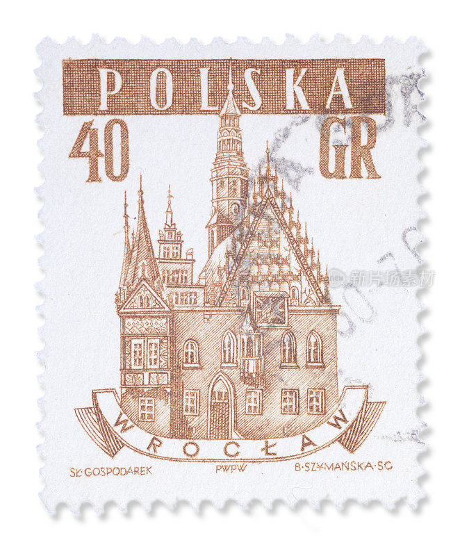 老式波兰邮票-弗罗茨瓦夫