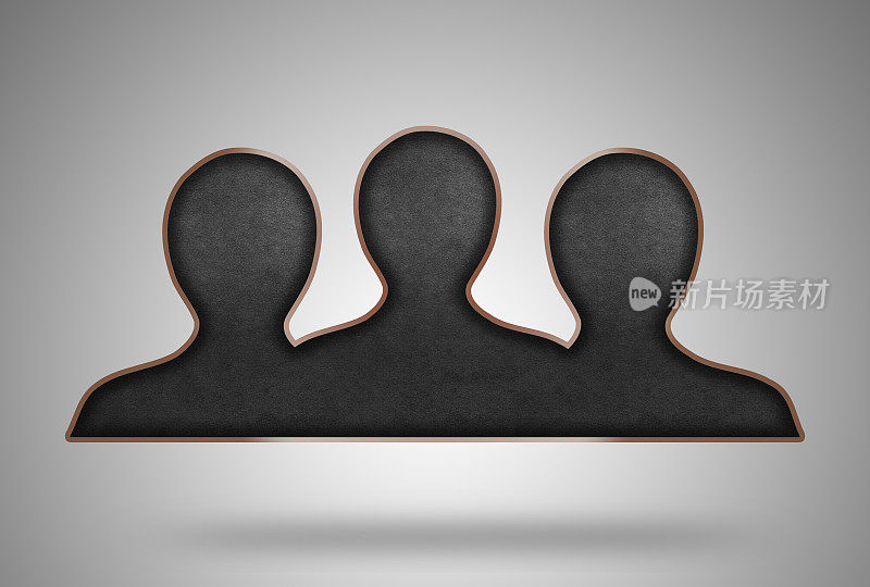 黑板图案木框三人组队