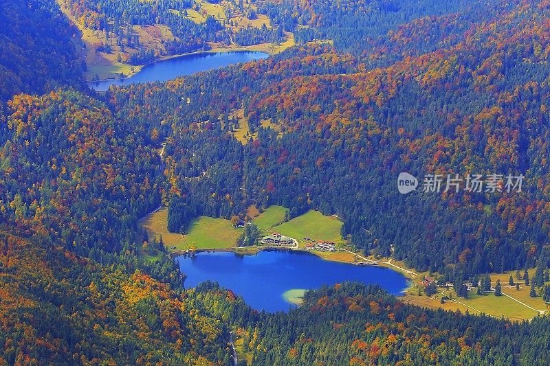 德国巴伐利亚阿尔卑斯山脉的卡温德尔风景