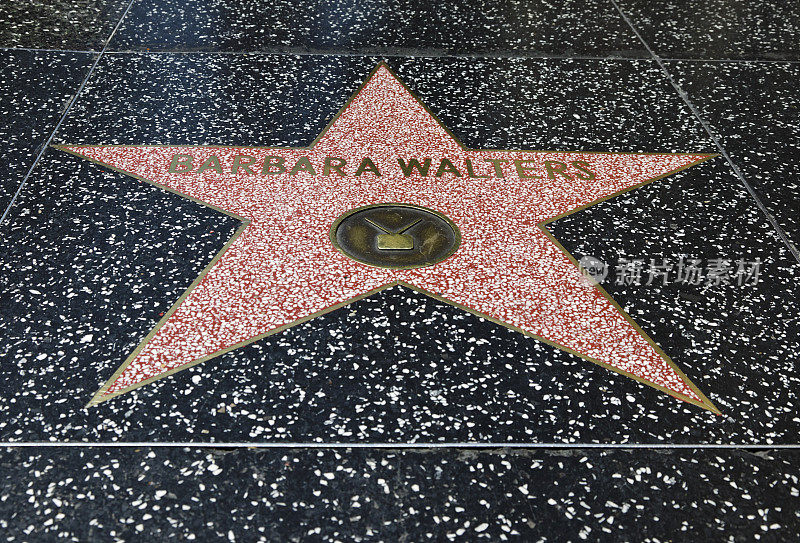好莱坞星光大道明星芭芭拉·沃尔特斯