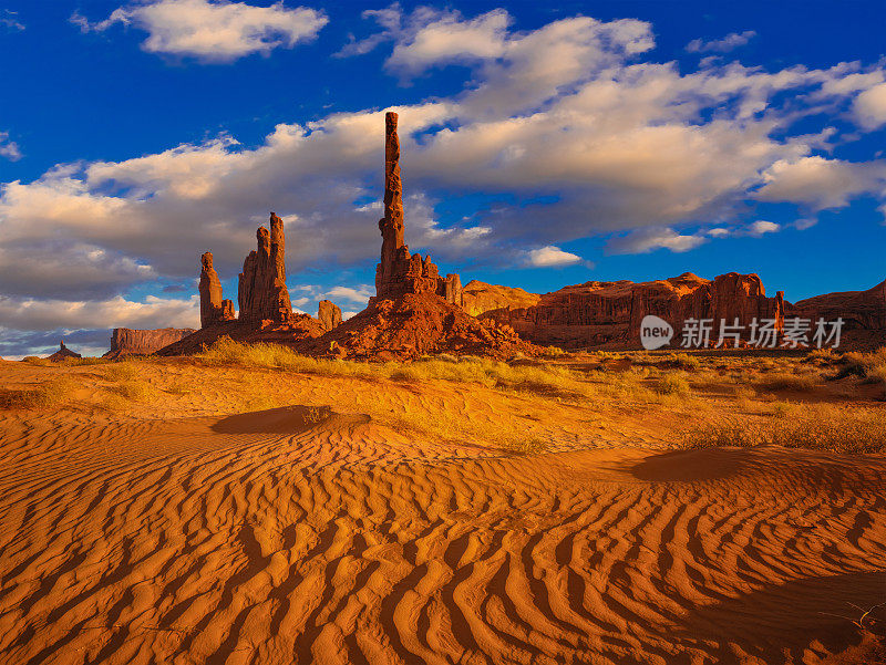 亚利桑那州和犹他州边境的纪念碑谷全景图