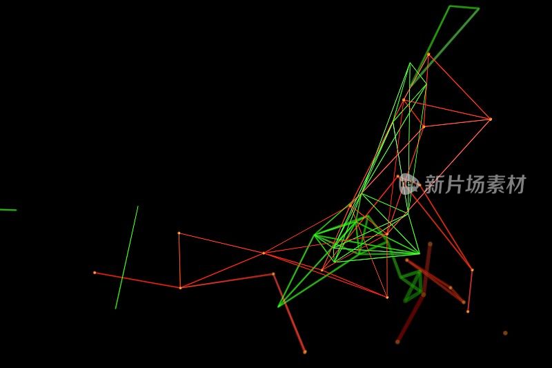 3D渲染分子连接背景