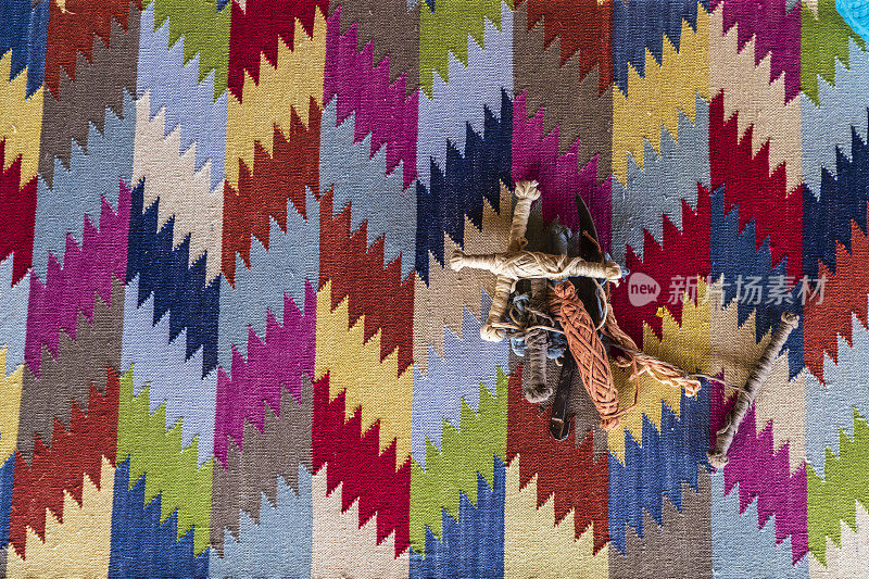 印度拉贾斯坦邦的彩色纺织品