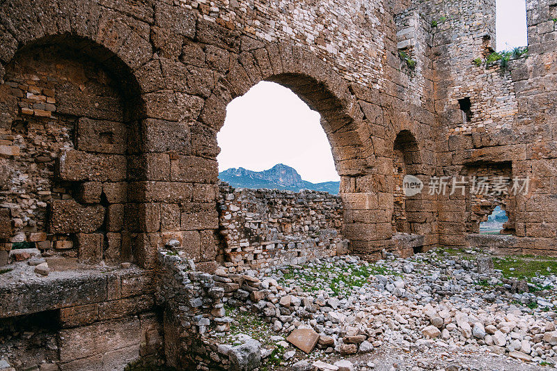 阿斯彭多斯古城的废墟