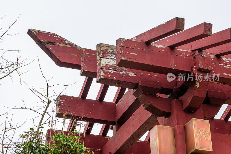 中国传统建筑的木榫卯屋顶结构