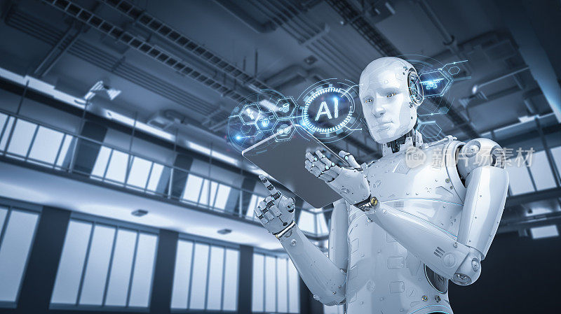 机器人利用人工智能技术在工厂工作