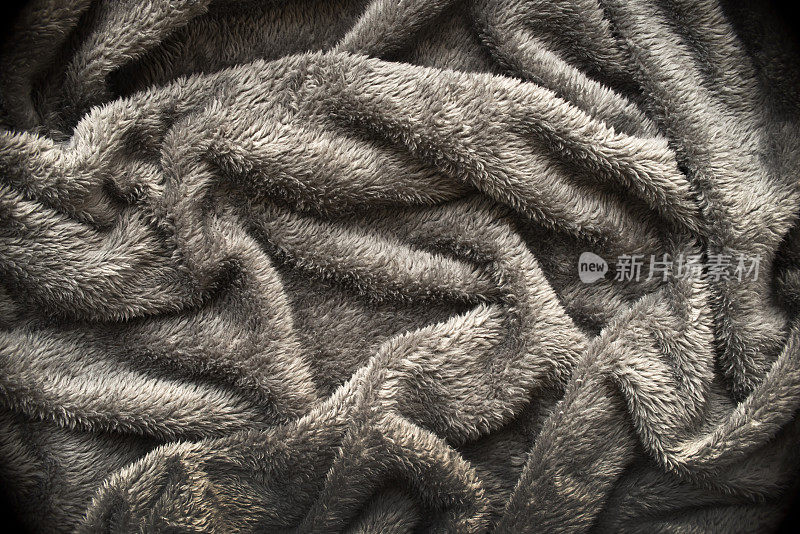 灰色柔软的毛毯纹理背景