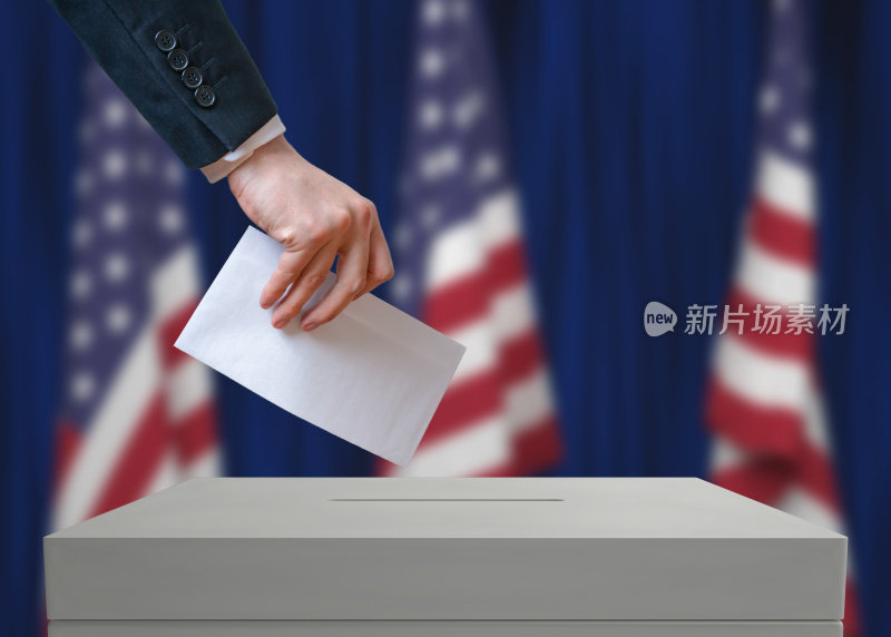 美利坚合众国的选举。选民将信封。