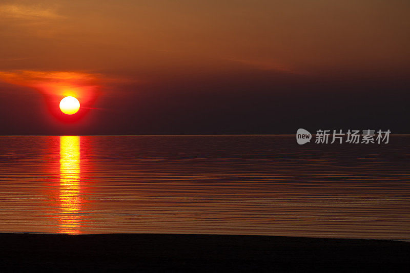 红色的夕阳