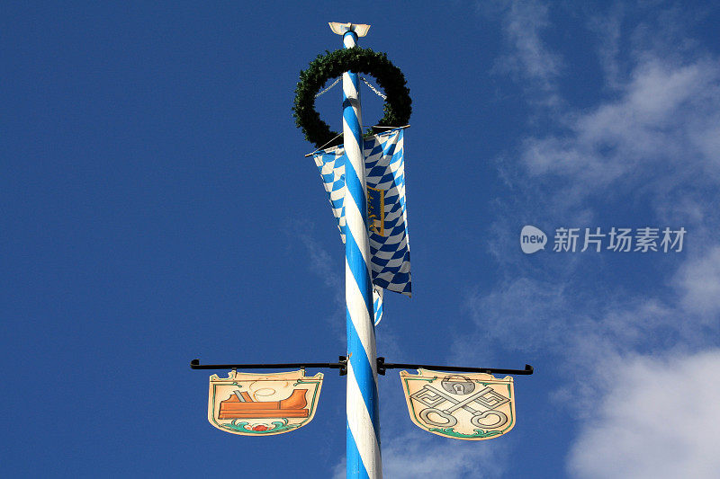 五朔节花柱在巴伐利亚