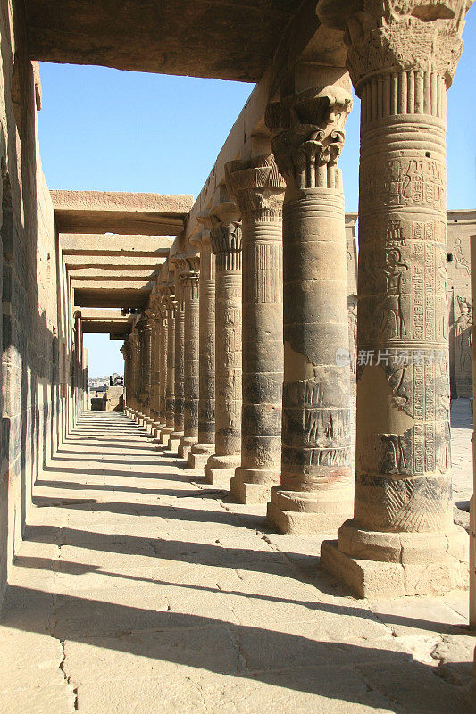西柱廊，伊希斯神庙，菲莱，阿斯旺，埃及