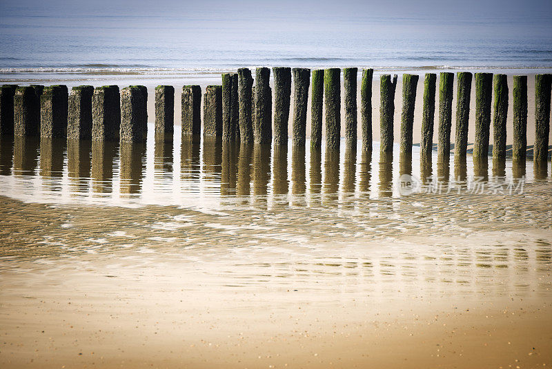 防波堤在Zeeland