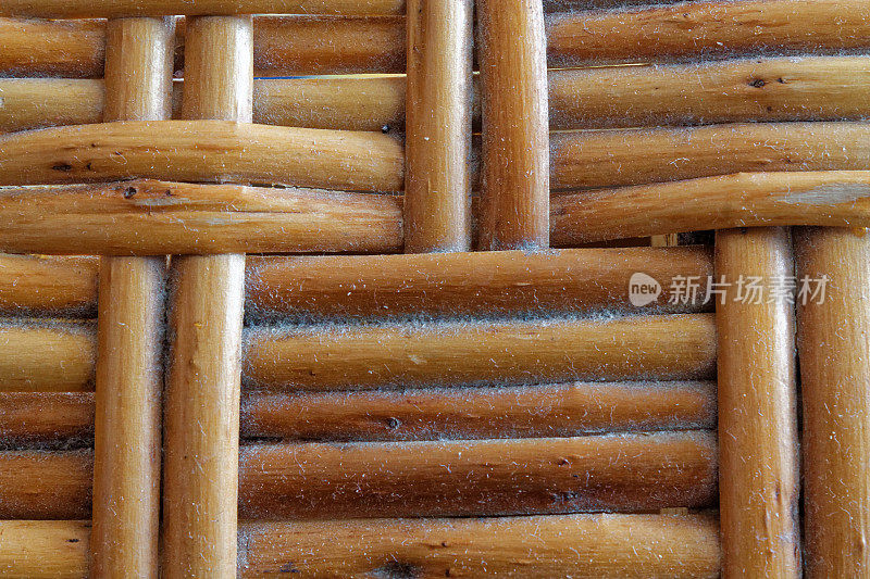 木质的柳条质地的编织物作为背景使用