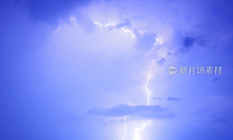 夏夜打雷、闪电、下雨