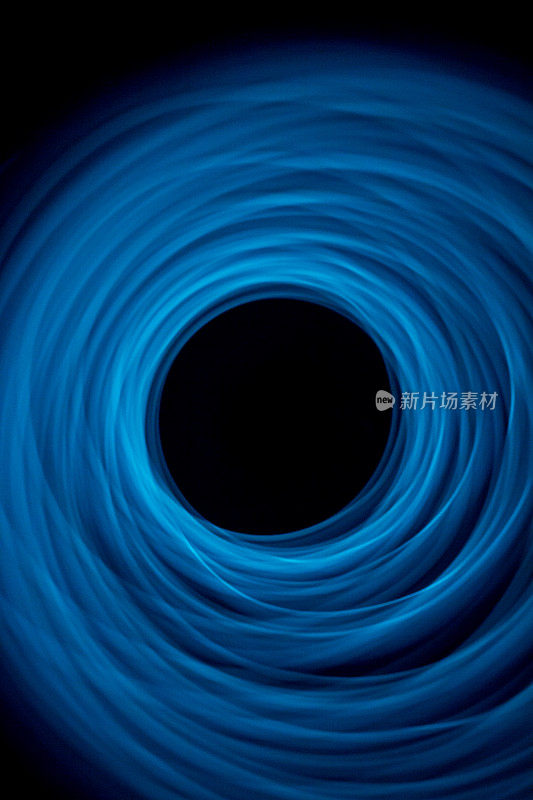 蓝色Light-Painted螺旋
