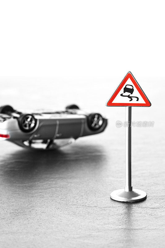 玩具路标志滑车祸