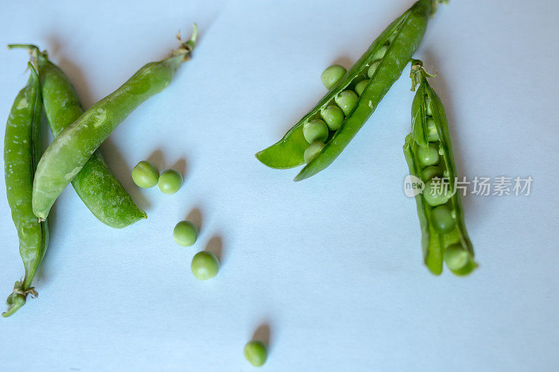 绿色的豌豆特写