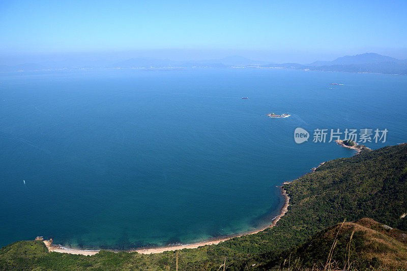 西贡东郊野公园海岸线全景，香港