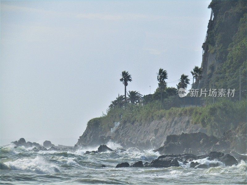 日本。9月。去海边。光风暴。