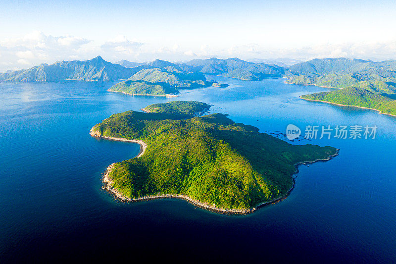 鸟瞰位于西贡的塔门或草岛海景