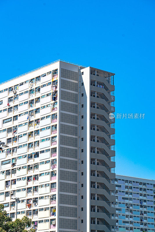 香港九龙高密度的公共住宅