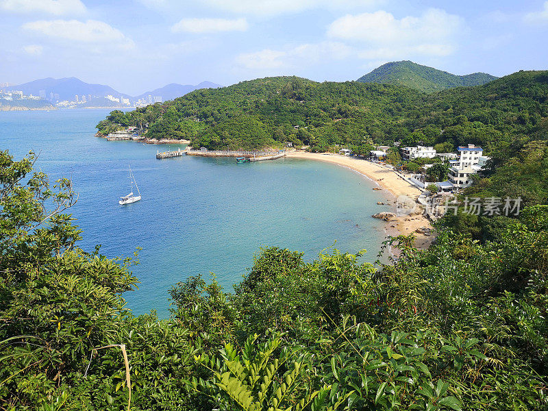 摩达湾湾全景，南丫岛，香港