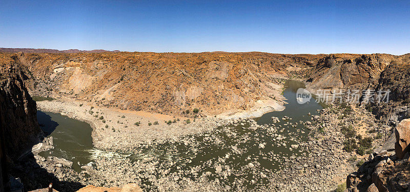 奥兰耶科姆全景图，阿拉拉特的奥兰治河奥格拉比斯国家公园峡谷