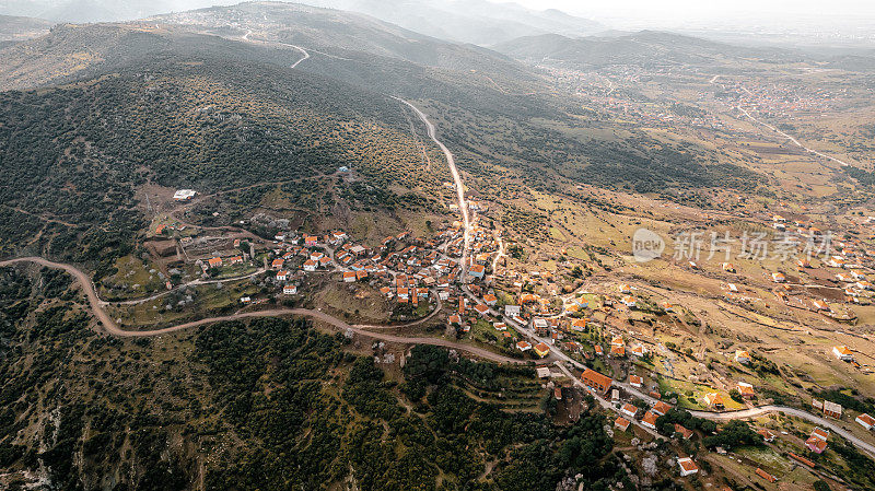 Agacik村无人机照片，贝加马-伊兹密尔，土耳其