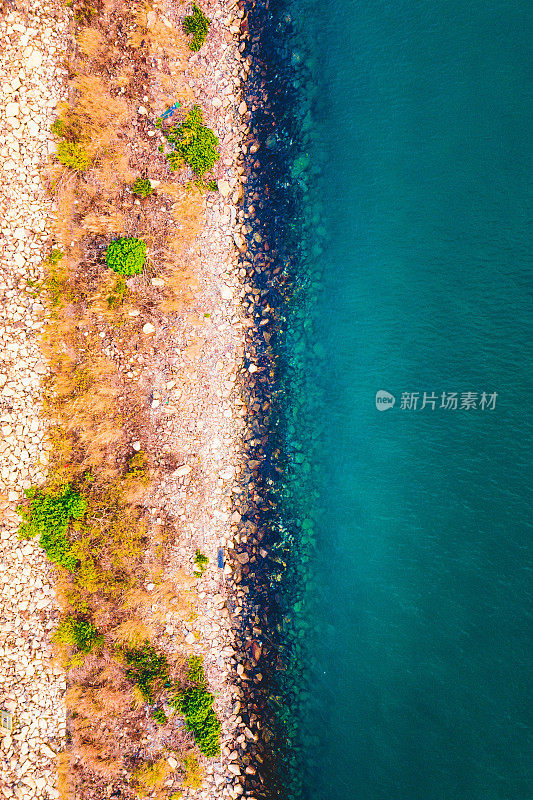 水库大坝道路鸟瞰图