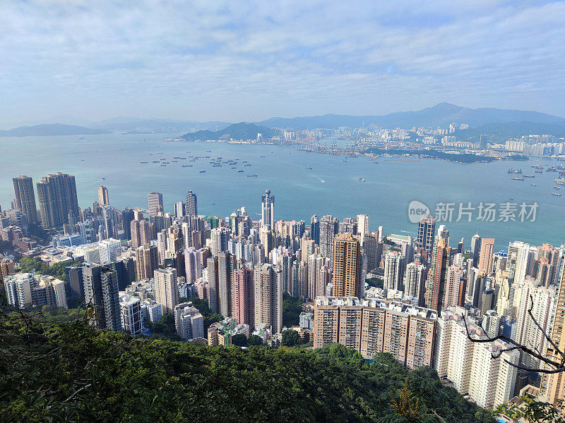 太平山顶的香港市容