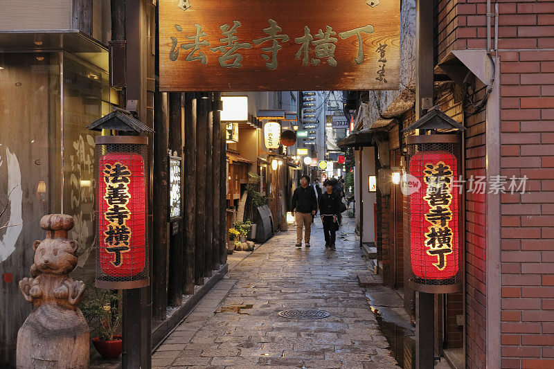 日本，大阪府，大阪，中央区，堀原寺横町夜景