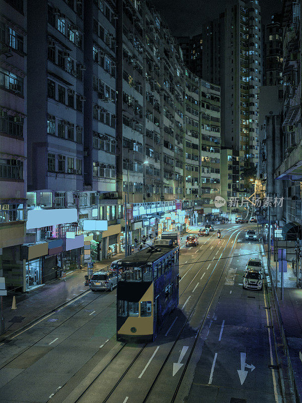 香港岛旧区的电车