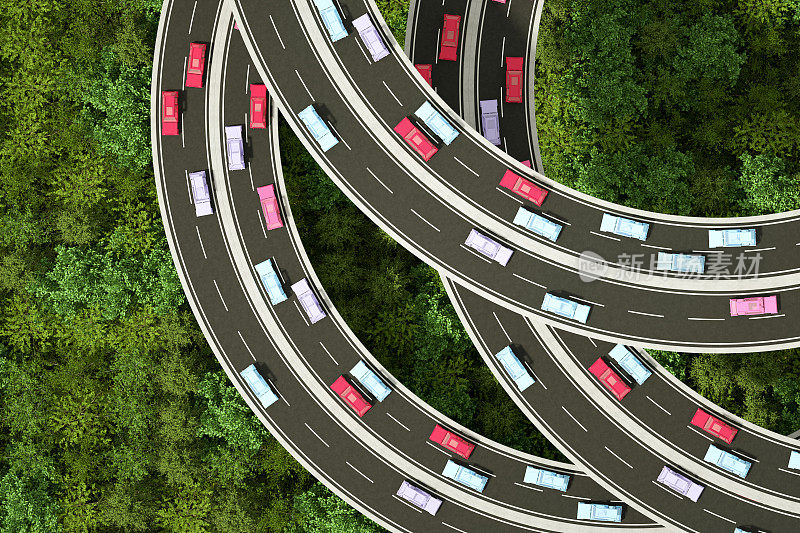自动驾驶，自动驾驶，无人驾驶，高速公路上的联网汽车