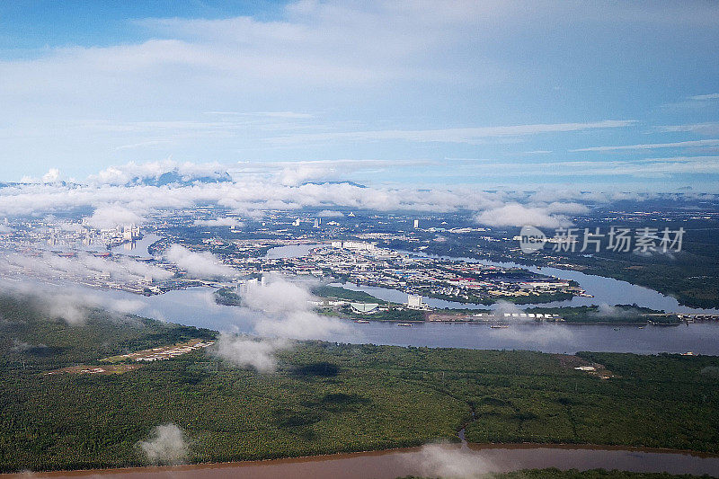 空中鸟瞰城市景观